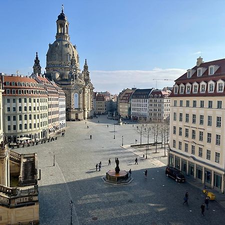 Luxus Suite Mit Einmaligem Blick Auf Die Frauenkirche Dresda Esterno foto